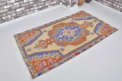Tapis anatolien rouge et bleu sku 2596
