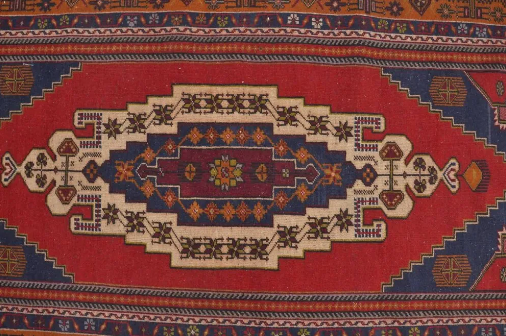 Tapis anatolien rouge et marron sku 2575