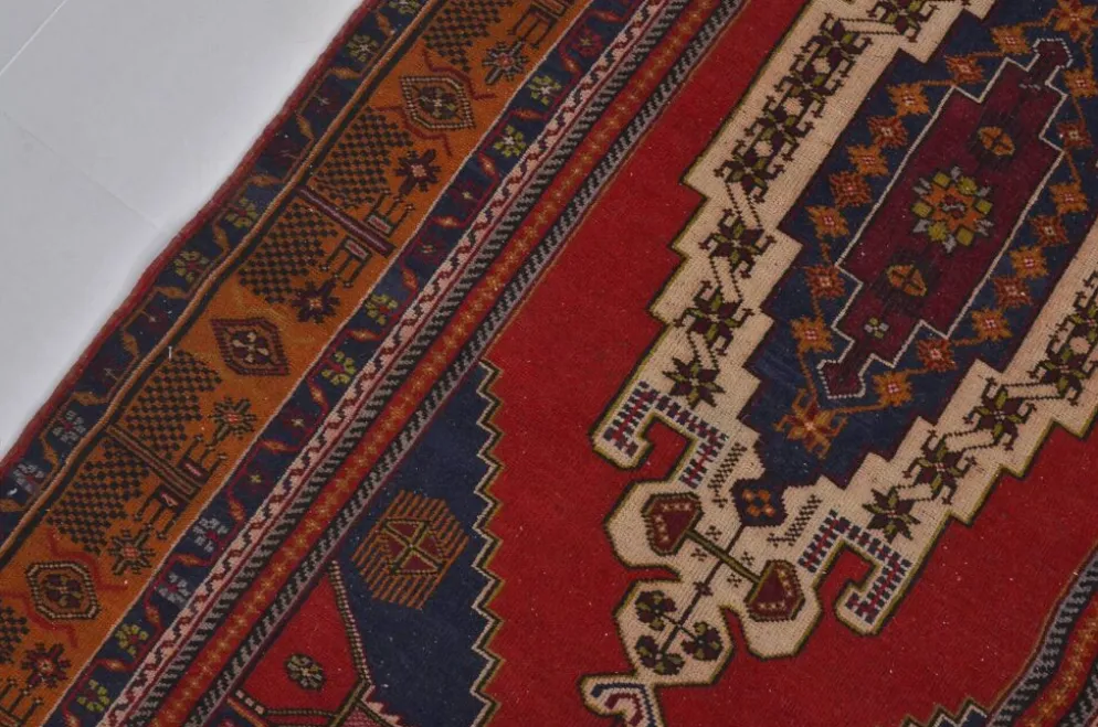 Tapis anatolien rouge et marron sku 2575