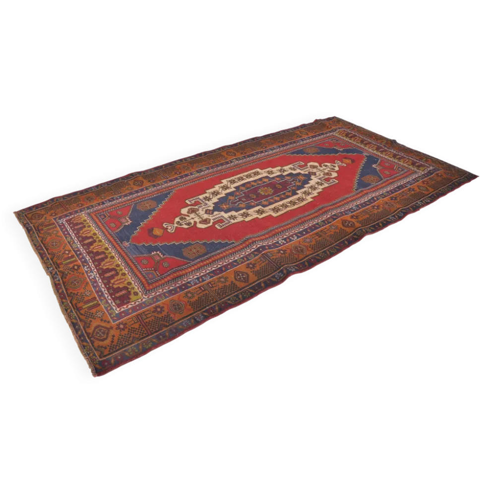 Tapis anatolien rouge et marron sku 2575