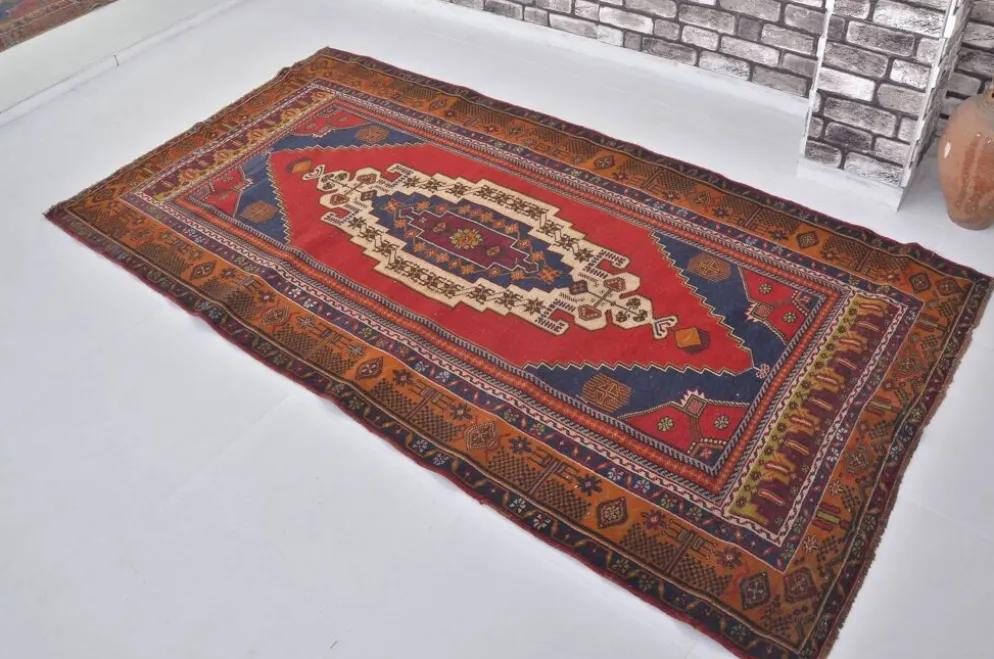 Tapis anatolien rouge et marron sku 2575