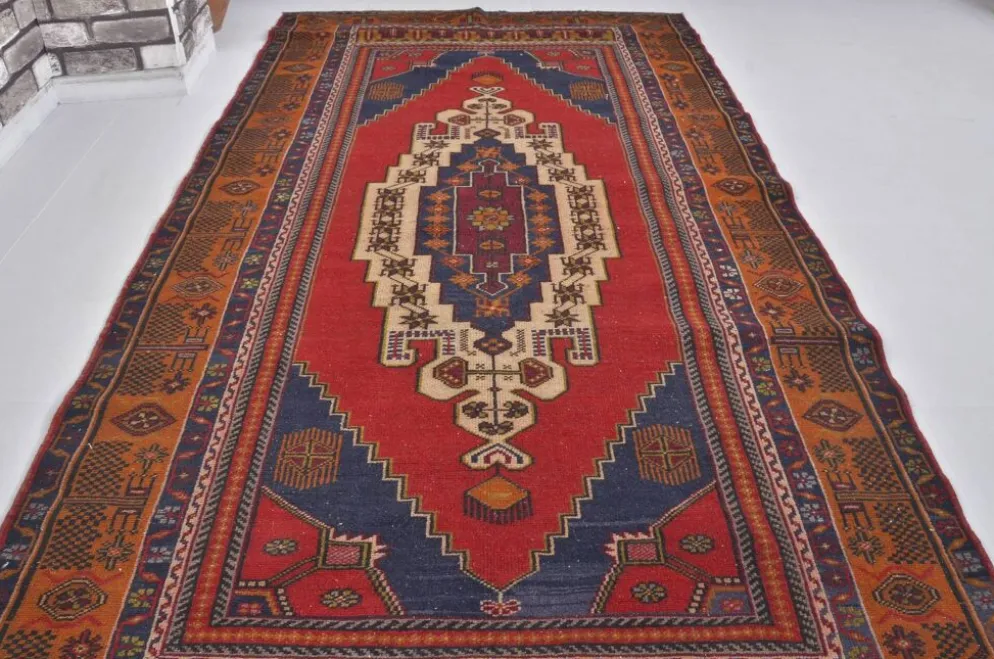 Tapis anatolien rouge et marron sku 2575