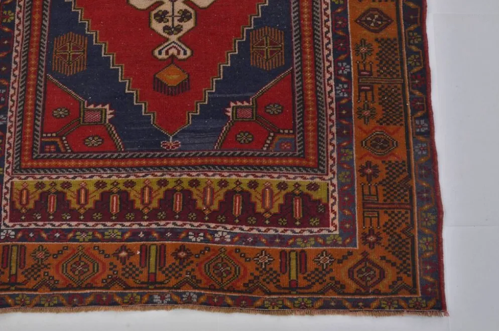 Tapis anatolien rouge et marron sku 2575