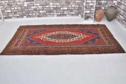 Tapis anatolien rouge et marron sku 2575