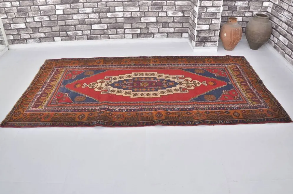 Tapis anatolien rouge et marron sku 2575