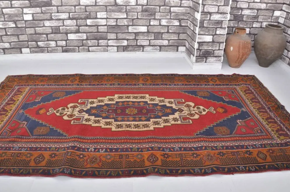 Tapis anatolien rouge et marron sku 2575