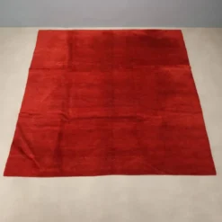 Tapis asiatique ancien en laine, nouage épais, fait main 118 x 98 In