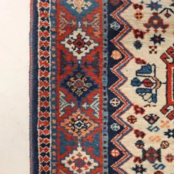 Tapis asiatique ancien en laine, noué fin, fait main 72 x 33 In