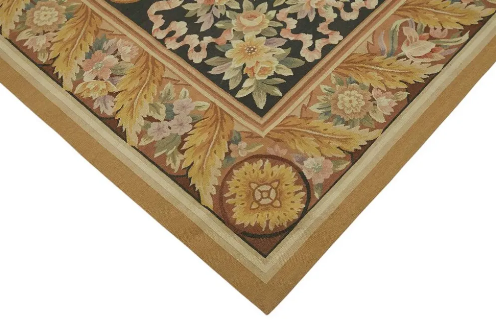 Tapis Aubusson vintage européen fait main 296 cm x 426 cm