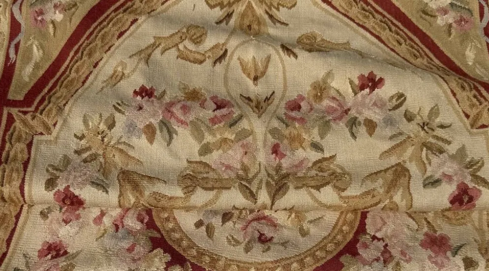 Tapis aux points noués de style Aubusson – 2.45 x 090 Mètres -