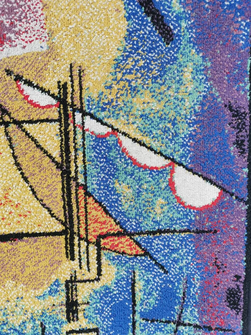 Tapis avec une composition de Wassily Kandinsky, Shahbano, Allemagne années 1980.