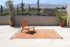 Tapis Beni Ouarain tissé à la main 255×155cm – Terracotta & Argile - AZ821