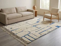 Tapis Beni Ouraine marocain traditionnelle artisanale taille 2/3 m