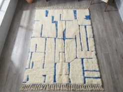 Tapis Beni Ouraine marocain traditionnelle artisanale taille 2/3 m