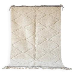 Tapis beni ourain en laine pure fait main traditionnelle 1.5/2.5 m