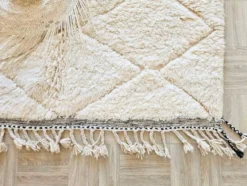 Tapis beni ourain en laine pure fait main traditionnelle 1.5/2.5 m