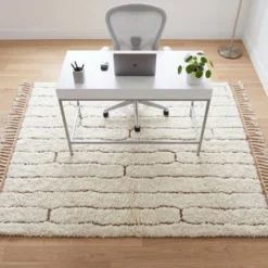 Tapis beni ourain en laine pure fait main traditionnelle taille 150/250 cm