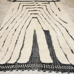 Tapis beni ourain en laine pure fait main traditionnelle taille 2/3 m