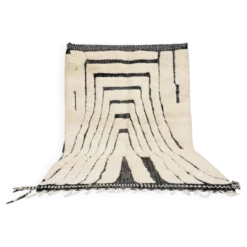 Tapis beni ourain en laine pure fait main traditionnelle taille 2/3 m
