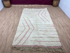 Tapis beni ourain fait main traditionnelle artisanale taille 150/250 cm