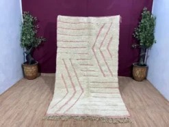 Tapis beni ourain fait main traditionnelle artisanale taille 150/250 cm