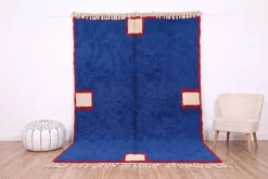Tapis berbère beni ouraine en laine fait main traditionnelle taille 2/3 m