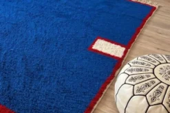 Tapis berbère beni ouraine en laine fait main traditionnelle taille 2/3 m