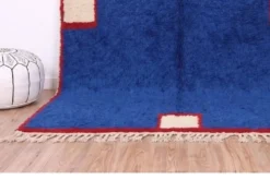 Tapis berbère beni ouraine en laine fait main traditionnelle taille 2/3 m