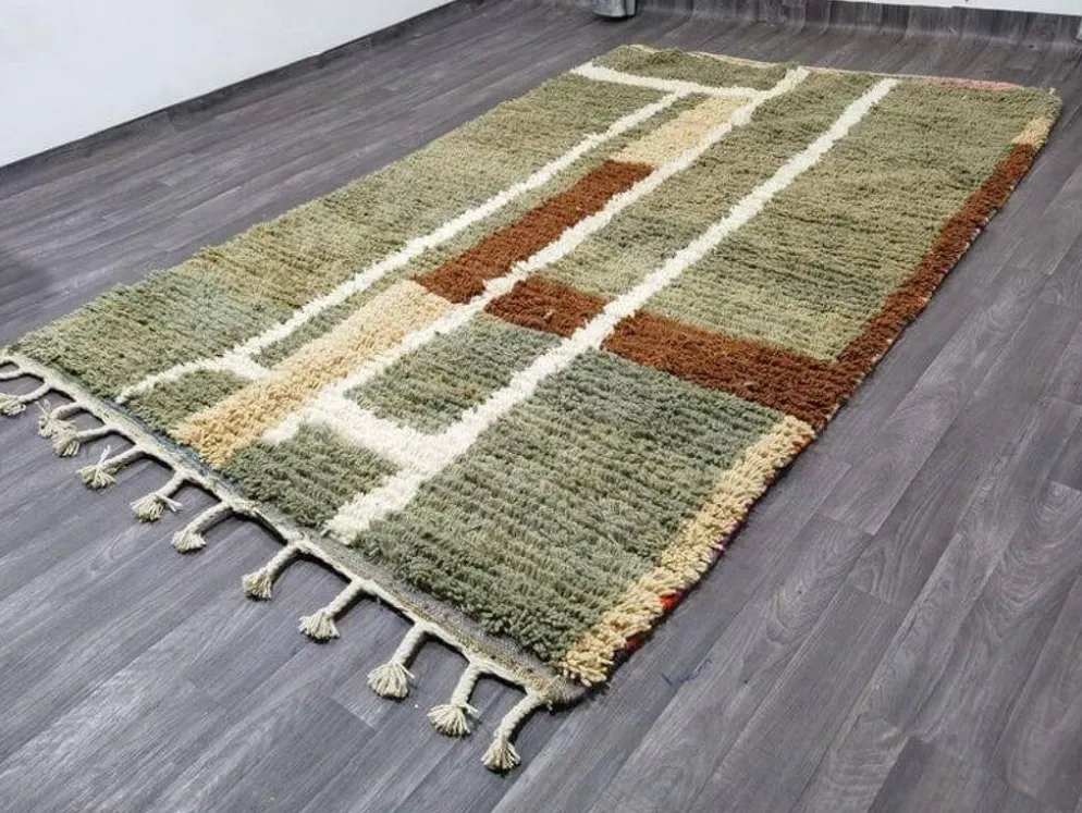 Tapis berbère fait main sur mesure à motifs colorés 1,4/2,6 m