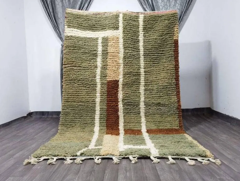 Tapis berbère fait main sur mesure à motifs colorés 1,4/2,6 m