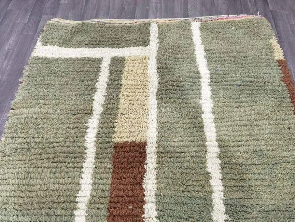 Tapis berbère fait main sur mesure à motifs colorés 1,4/2,6 m