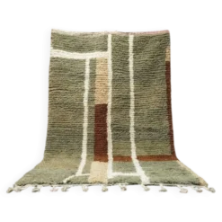 Tapis berbère fait main sur mesure à motifs colorés 1,4/2,6 m