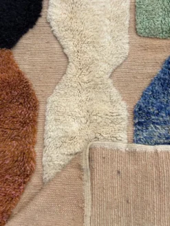 Tapis berbère marocain moderne en laine, Beldi