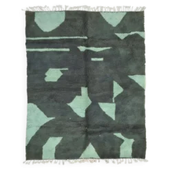 Tapis Berbère Vert Contemporain - 300 x 246 cm