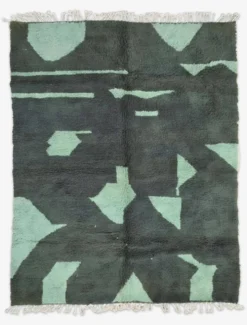 Tapis Berbère Vert Contemporain - 300 x 246 cm