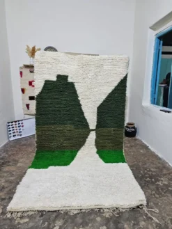 Tapis berbère vert en laine 140/260cm