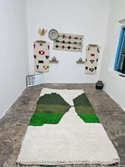 Tapis berbère vert en laine 140/260cm