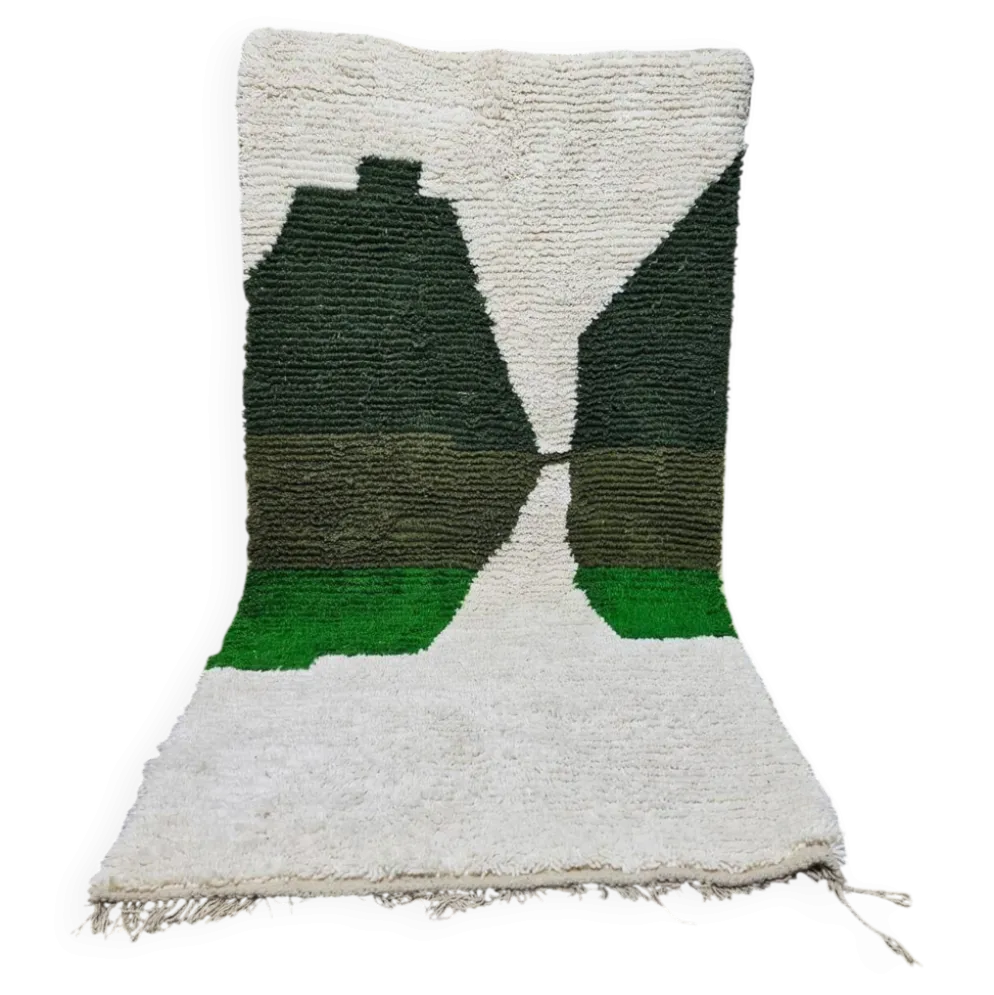 Tapis berbère vert en laine 140/260cm