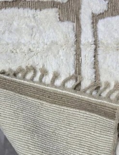 Tapis Blanc Contemporain Berbère - 294 x 237 cm