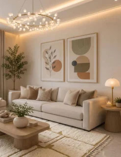 Tapis Blanc Contemporain Berbère - 294 x 237 cm