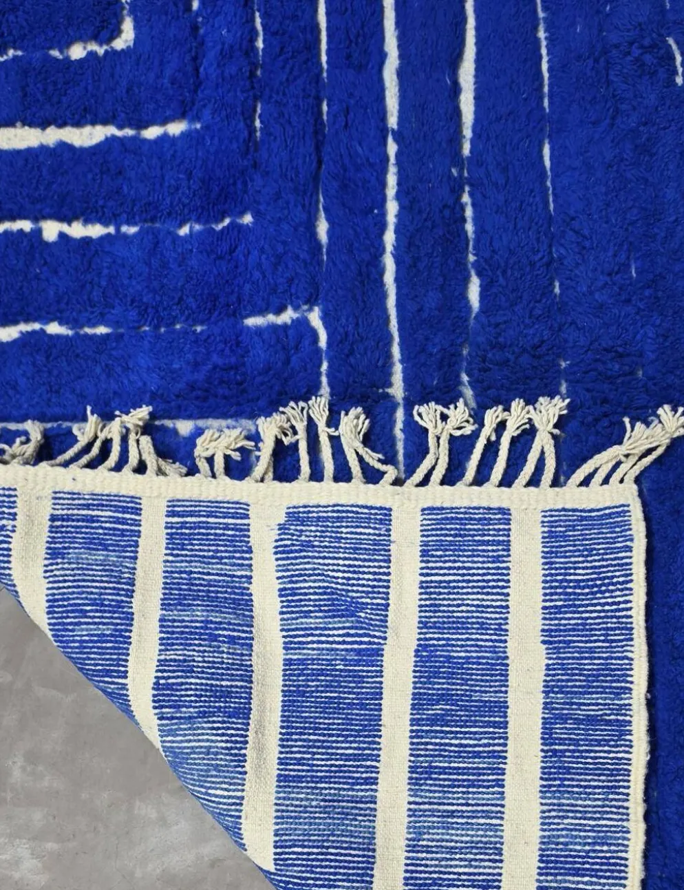 Tapis Bleu Contemporain - 300 x 237 cm