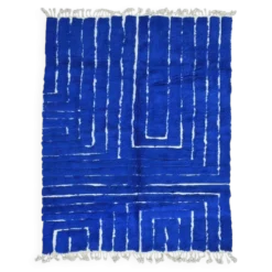 Tapis Bleu Contemporain - 300 x 237 cm