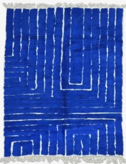 Tapis Bleu Contemporain - 300 x 237 cm