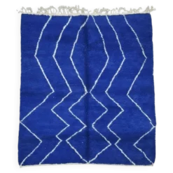 Tapis Bleu Contemporain - 303 x 245 cm