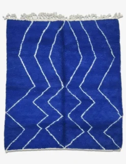 Tapis Bleu Contemporain - 303 x 245 cm