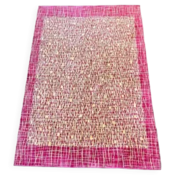 Tapis/carpet en bouclé abstrait organique design des années 1960, Tchécoslovaquie.