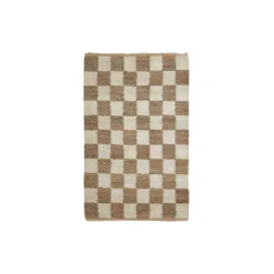 Tapis à carreaux en jute