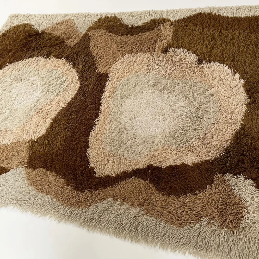 Tapis coloré psychédélique par Desso Pays-Bas Danemark 1970