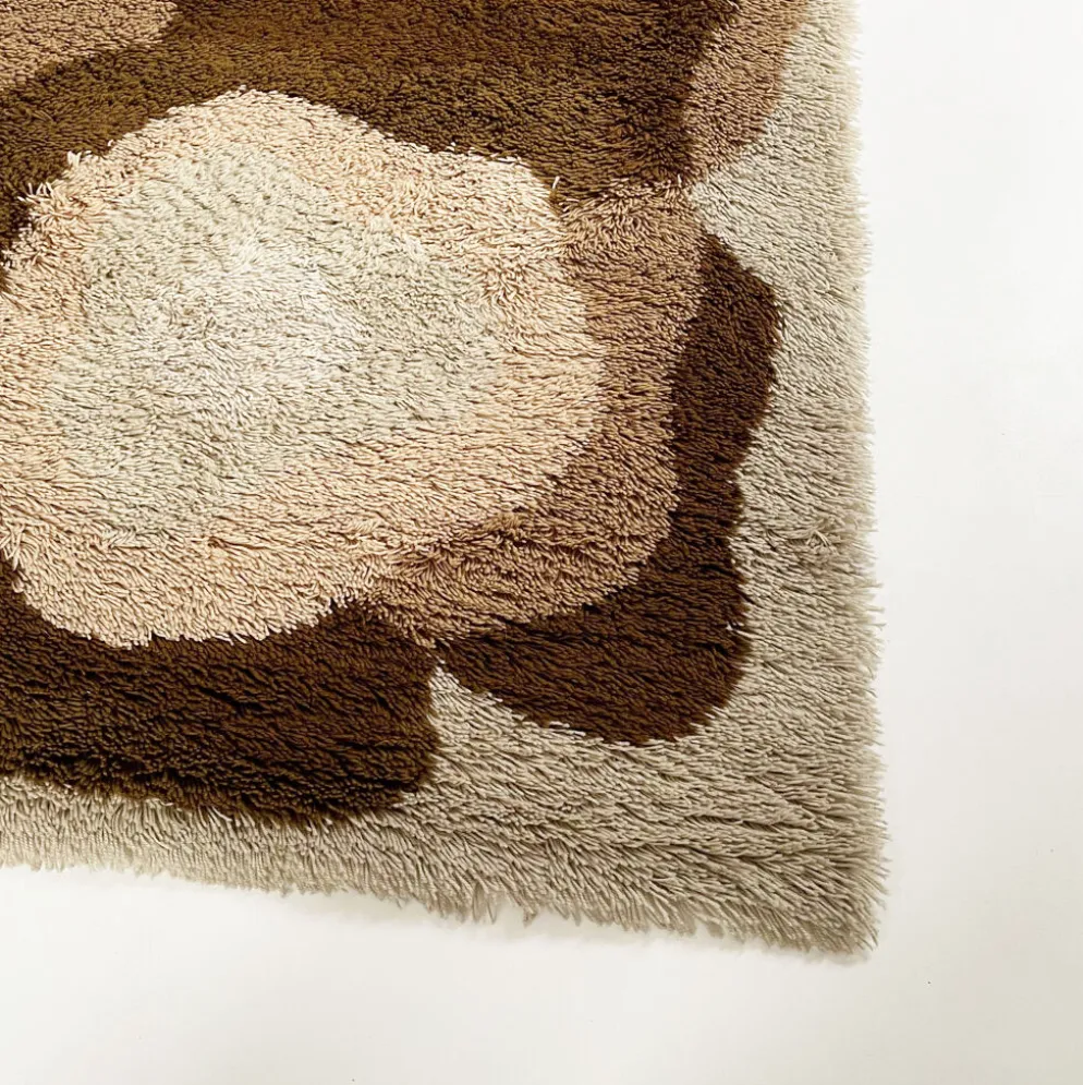 Tapis coloré psychédélique par Desso Pays-Bas Danemark 1970