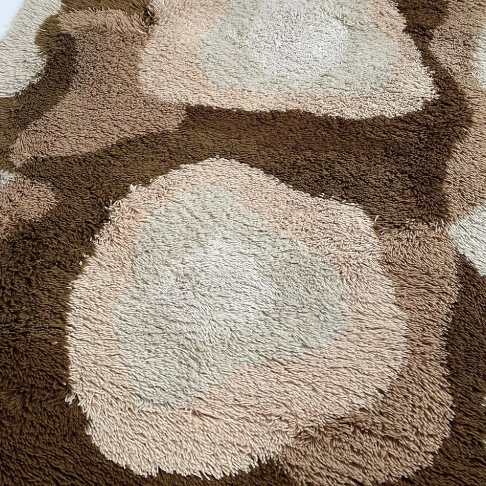 Tapis coloré psychédélique par Desso Pays-Bas Danemark 1970